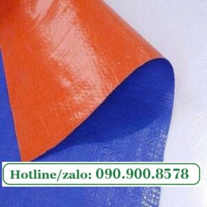 Bạt nhựa 2 da xanh cam